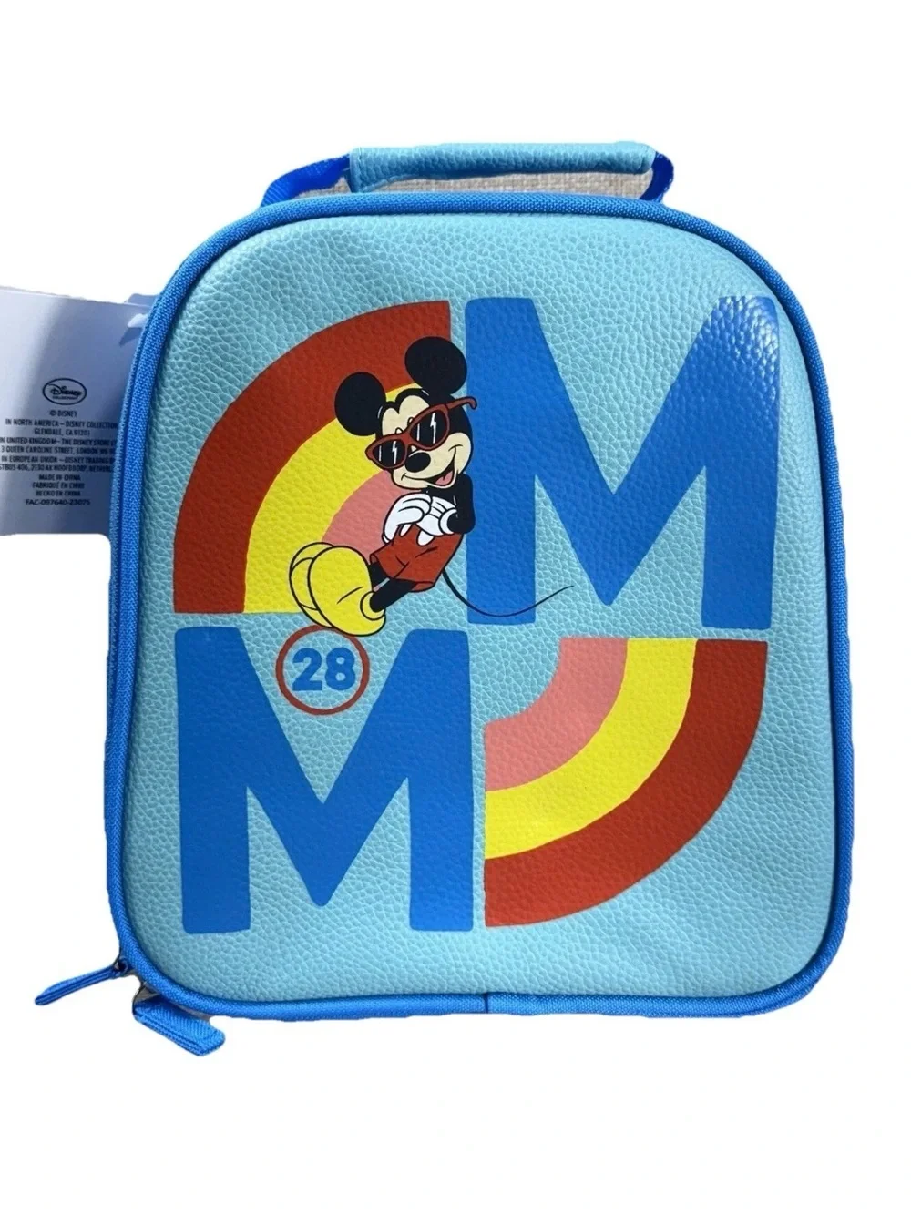 Disney Mickey Mouse Rainbow Stars Insulated Kids Lunch Box Bag NWT
